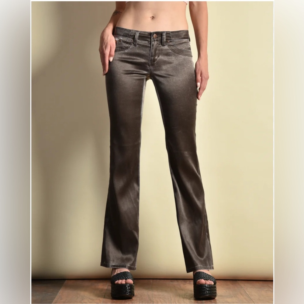 BONGO Women's Flare low rise Y2K flare pants